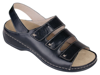 1009-903 Berkemann Berkoflex Lena Damensandale schwarz Größe 3 - 8,5