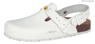 4040 ABEBA-ESD Nature Berufsclog weiß Glattleder Größe 34 - 48