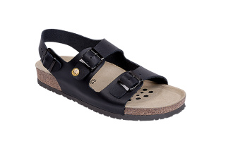 45115-1 WEEGER ESD Sandale Arbeitsschuhe ohne Stahlkappe schwarz Leder Größe 35 - 495