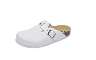 48512-2 WEEGER ESD Clog Arbeitsschuhe ohne Stahlkappe weiss Leder Größe 35 - 49