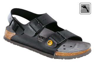 634798 Klein BIRKENSTOCK ESD MILANO Sandale schmale Weite schwarz Größe 35 - 46