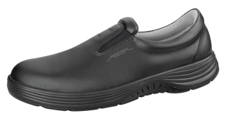 711137 Abeba X-LIGHT Slipper Arbeitsschuhe Küche Gastronomie schwarz Leder 02 Größe  35 - 48