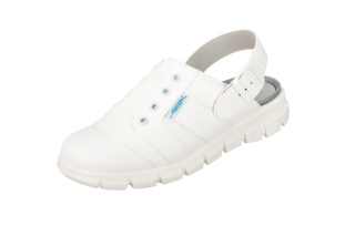 7360 ABEBA-Clog ohne Stahlkappe weiß Leder, Größe 35 - 48