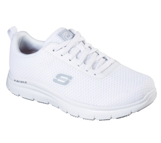 Skechers Herren Schnürschuhe 77125EC WHT Flex Advantage SR ohne Schutzkappe weiß Größe 39 - 47