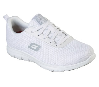  77210EC-WHT Skechers Damen-Schnürschuhe Ghenter Bronaugh ohne Schutzkappe, weiß