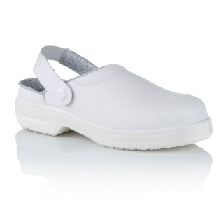A711 Safeway Clog Mikrofaser mit Stahlkappe weiß Größe 35 - 47