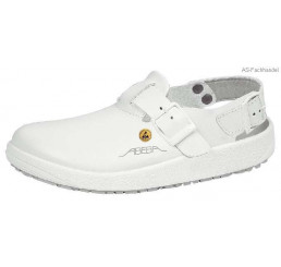 5100 ABEBA-ESD Rubber Clog Berufsschuhe mit Gummisohle weiß Leder Größe 36 - 47