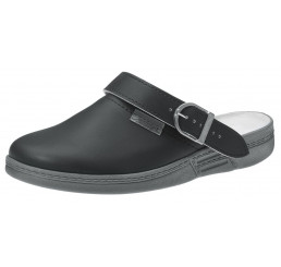 7031 ABEBA Clog Berufsschuhe ohne Schutzkappe schwarz Leder OB Größe 35 - 47