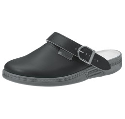 7031 ABEBA-Clog ohne Stahlkappe schwarz, Leder, 01 